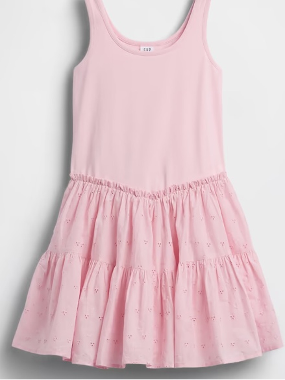 GAP - Girls Mixed Media Tiered Tank
Dress (M- pink)